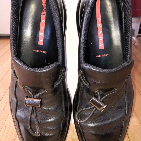 Prada Vibram Loafers men’s size 9 1/2 made in Italy - Picture 3 of 8